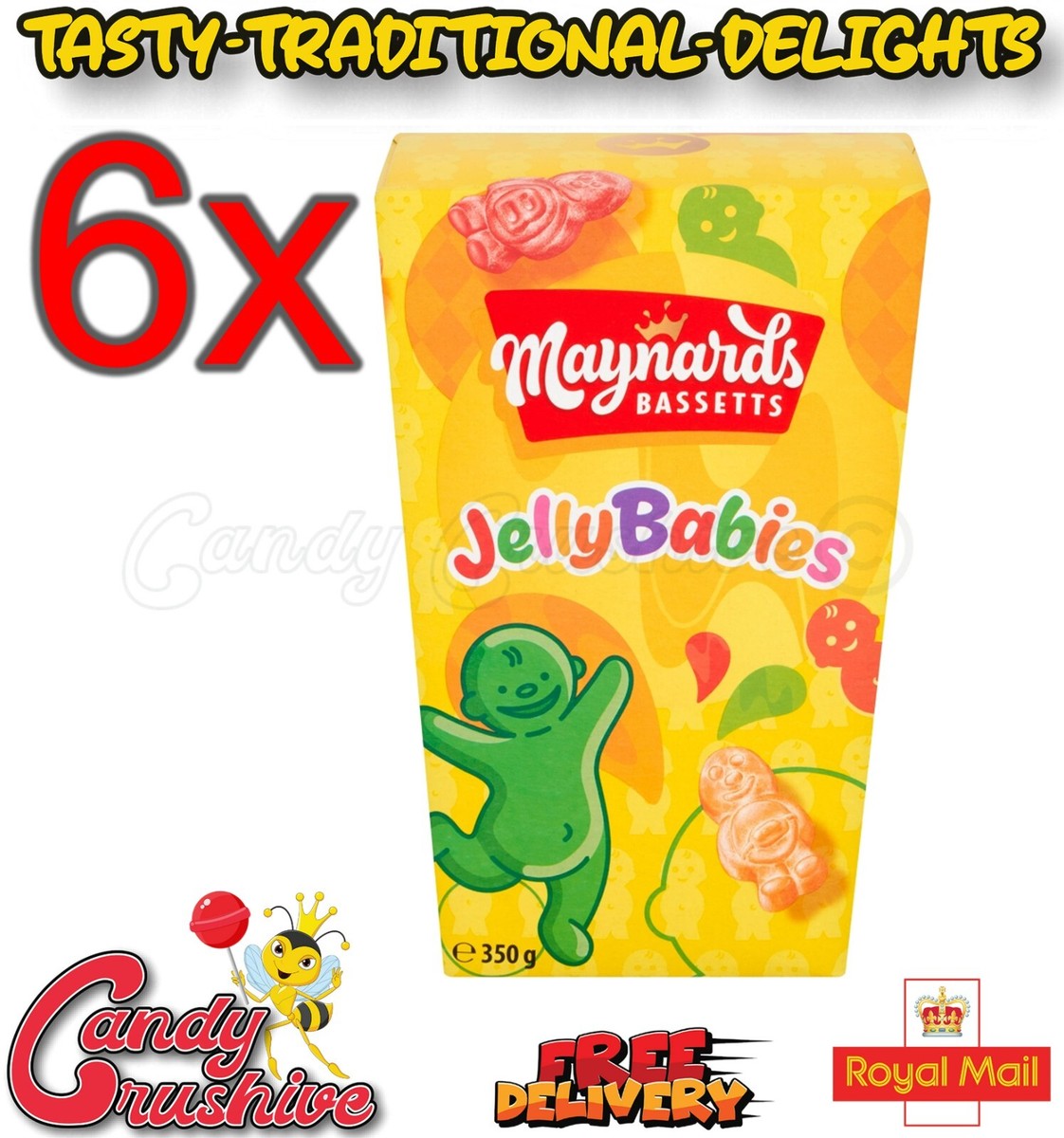 Maynards Bassetts Jelly Babies Sweets Carton 350g Set of