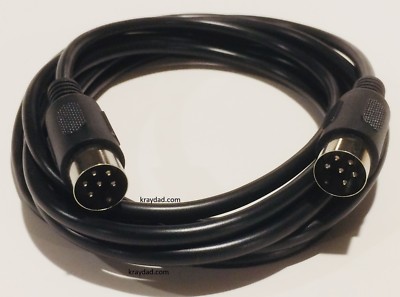 6 ft Serial Cable for Commodore 64 C64 Disk Drive or printer 1541 1571 DIN 6 PIN