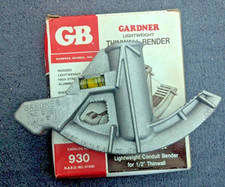 NEW! Gardner No. 930 Pipe/Conduit Bender - 1/2'' Thin Wall with Double Levels