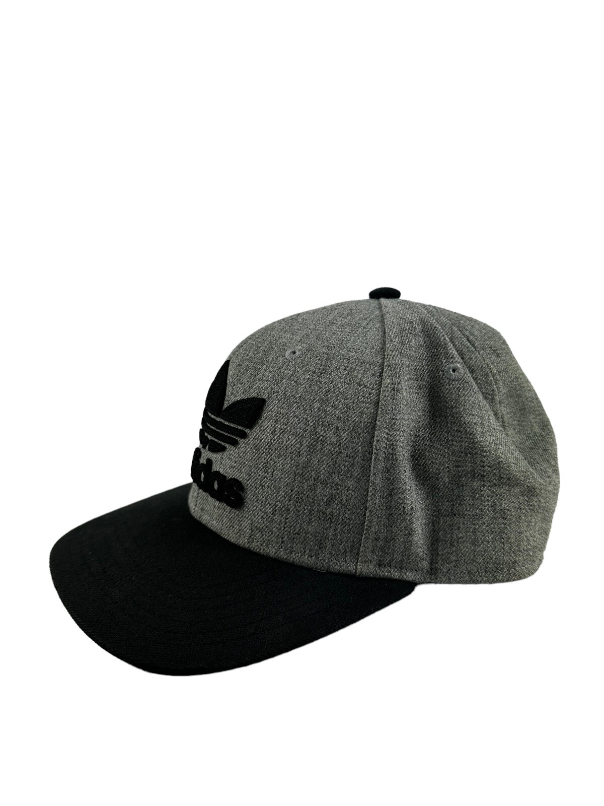 Adidas Men's Originals Trefoil Chain Flatbrim Snapback Cap Hat Gray