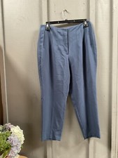 Nine West Pants Trousers Womens Blue High Rise Tapered Plus Size 16 Zip Clasp