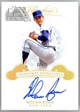 Nolan Ryan 2019 Panini Flawless Legendary Holo Gold Autograph Card #LS-NR3 3/5