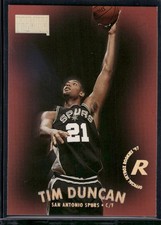 1997-98 SkyBox Premium #112 Tim Duncan Rookie Card. rookie card picture