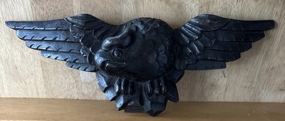 Schwarzwald Stil handgeschnitzte Holz Adler Plakette - 13'' - Vintage Wandhalterung De