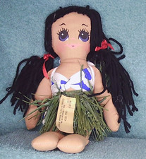 Vintage Cloth Hawaiian Hula Doll Kela Lanakila Crafts Authentic Honolulu Genuine