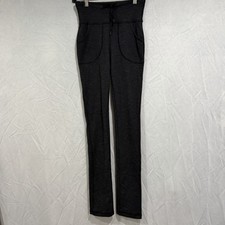 lululemon leggings Black Pique Textured Ankle Yoga Pants Pull On Size 4 Active