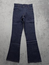Vintage Levis 746 Bell Bottom Jeans Mens 27x32 Blue Denim Student USA Made 70s