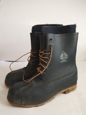 Bata Rubber Boots Mens 12 Steel Toe Black Made In USA