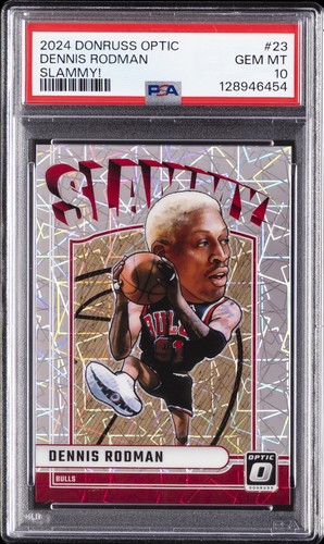2024 PANINI DONRUSS OPTIC SLAMMY! #23 DENNIS RODMAN PSA 10