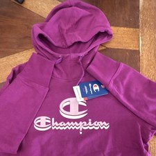 Champion Powerblend Pullover Hoodie Logo Graphic Print Size M new with tags