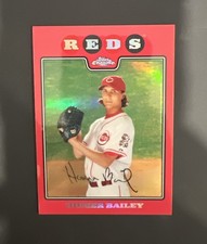 Homer Bailey 2008 Topps Chrome Red Refractors 23/25 #150 Cincinnati Reds