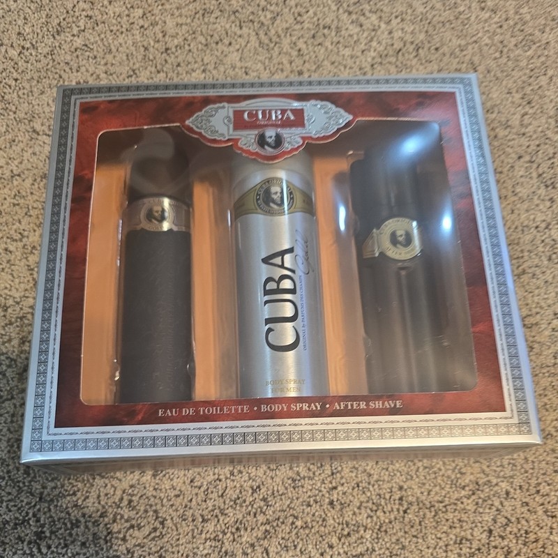 Cuba Gold 3pc Gift Set Cologne 3.4 oz + Body Spray 6.6 oz + After Shave 3.4 oz