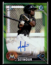 Anfernee Seymour 2016 Bowman Chrome Prospects Green Refractor Auto 88/99 #CPA-AS