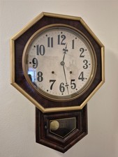 E. N. Welch Octagon Schoolhouse Clock – Working