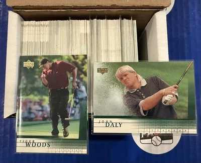 2001 UPPER DECK GOLF COMPLETE SET 200 +TIGER TAILS SET 30 TIGER WOODS #1 ROOKIE