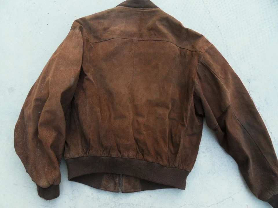 Blouson teddy bombers en daim Chevignon  vintage made in France - Photo 4/4