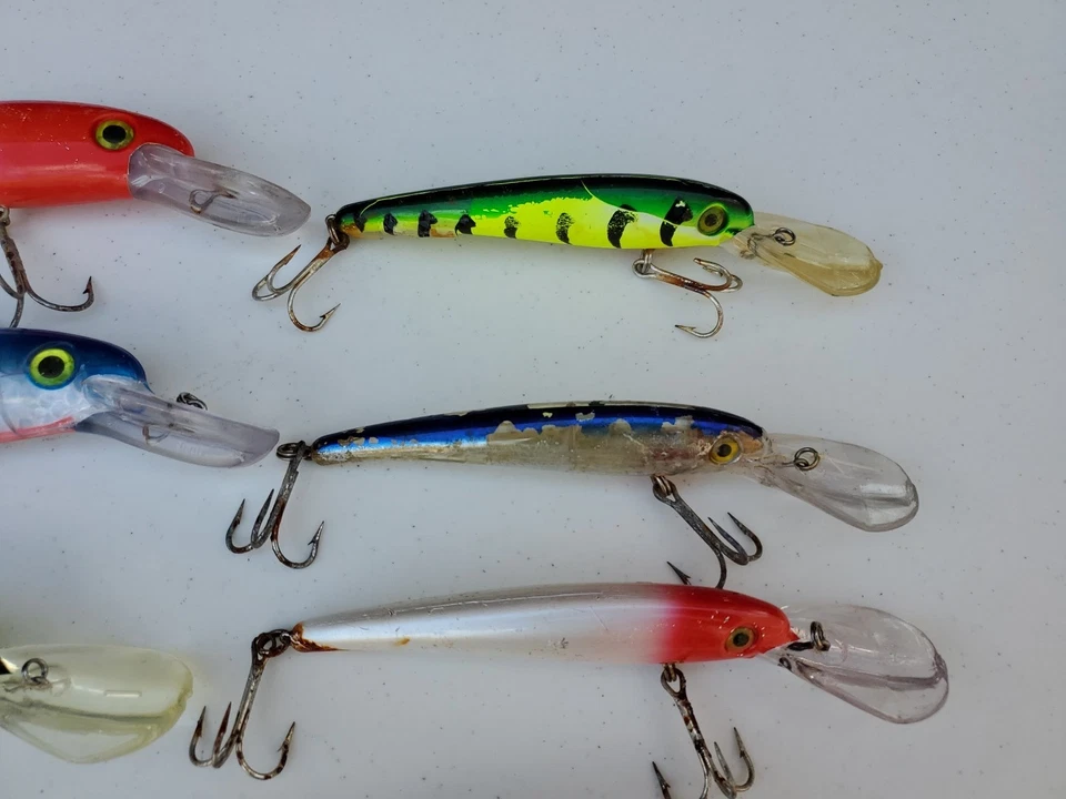Lot of 8 Mann’s Mag Stretch 8+ Deep Diving 11” S 25+ Crankbaits   USED 5E - Image 3 of 4
