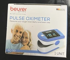 Beurer PO50 Fingertip PULSE OXIMETER, Blood Oxygen Saturation Heart Rate Monitor