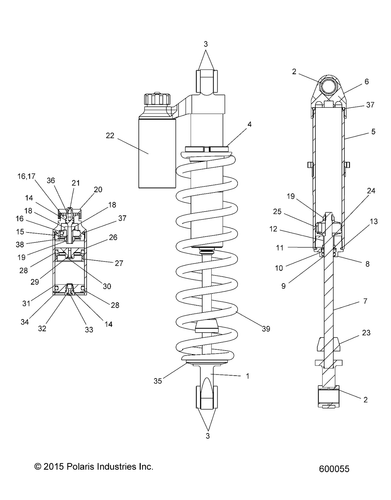 Polaris Compression Spring, .421 x 11.25, Genuine OEM Part 7043740-067, Qty 1 - Picture 2 of 2