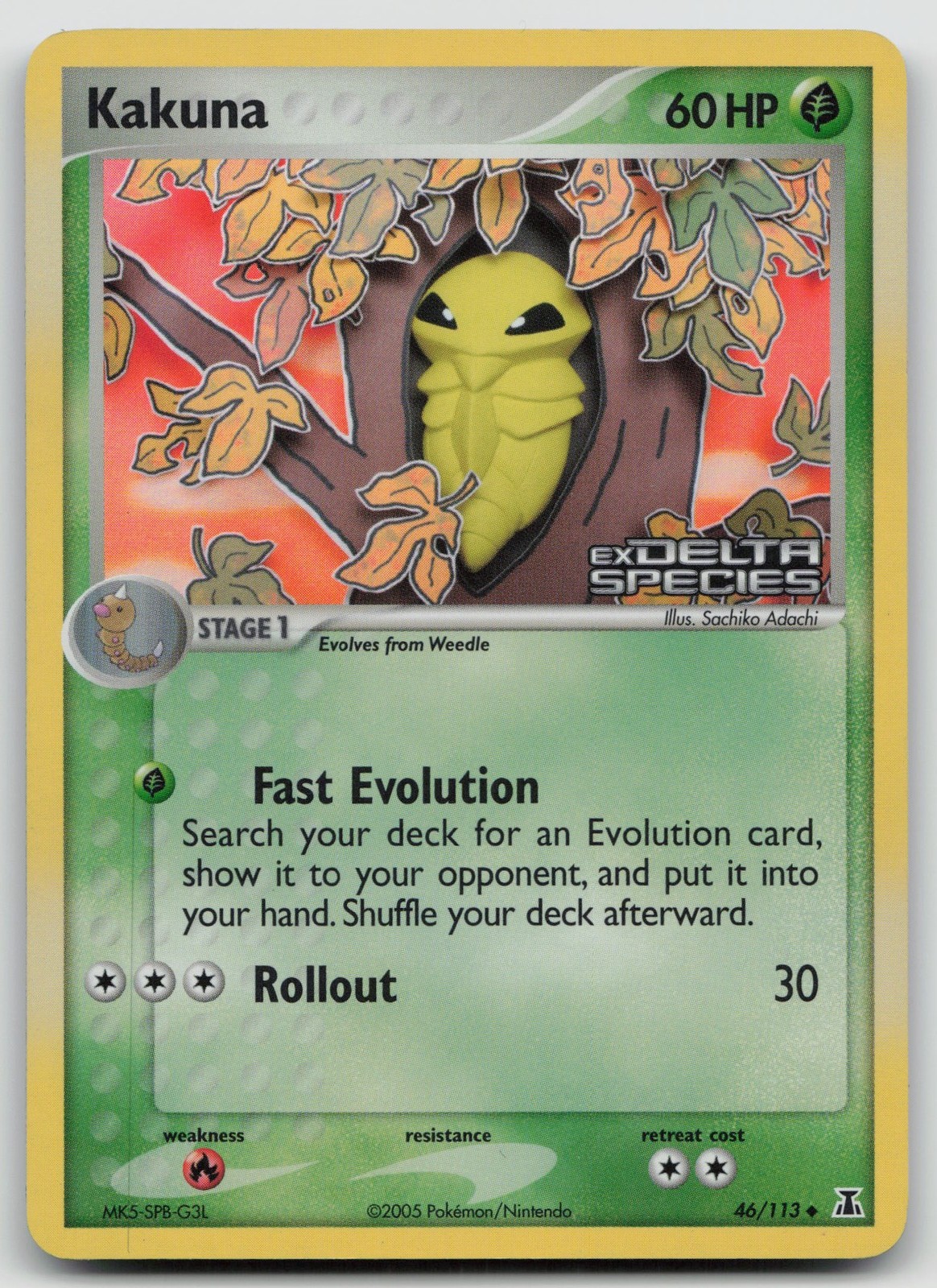 Kakuna Reverse Holo 46/113 Uncommon Delta Species NM