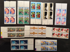 US, Group of 10 Different 20 Cents PLATE BLOCKS of 4 Mint Never Hinged - lot C