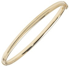 Edler 9 Karat (375) Gold Damen - Klappbar Armreif - 4mm