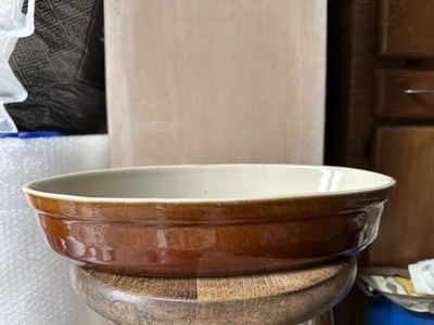 Große ovale Auflaufform Backen 15,5'' Zoll Vintage 39 cm Bretagne Keramik Industrie