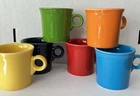 Set of 6 – Homer Laughlin HLC Fiesta Ware 3 1/2” Classic Ring Handle Coffee Mugs