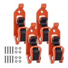 4 Pcs Shovel Mount Easy Installation for Roof Rack Metal Rubber Clamp Orange m