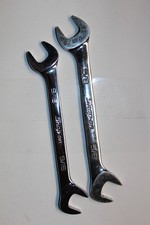 SNAP-ON TOOLS 5/8" & 9/16" SAE Four-Way Angle Head Open-End Wrench Set 2pc USA