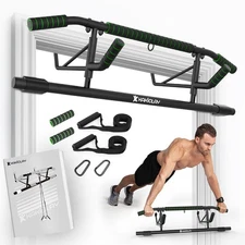 New Upgrade Pull Up Bar for Doorway - Foldable Design & Space-Saving, Upto 440 L