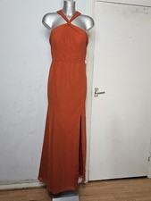 AZAZIE DESIGNER UK 14 EU 42 WOMENS WINE RED FORMAL MAXI  EVENING COCKTAIL DRESS