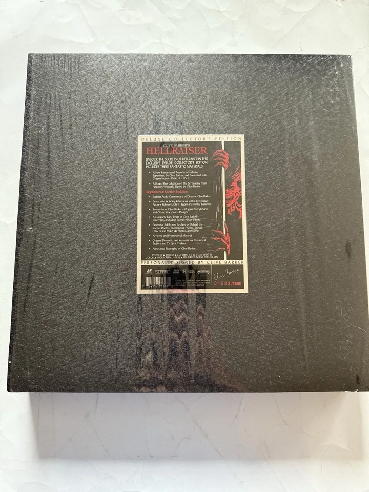 Hellraiser: Deluxe Collector's Edition 1987 Laserdisc Box Set #1583/2500 - Image 2 of 4