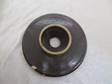 Antique Brown Glazed Butter-Churn Crock Lid Only