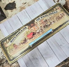 Pall Mall Vintage Tin Stagecoach Hinged Lid Rothmans Of Pall Mall Cigarettes