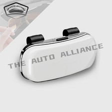 Sunglass Holder for Car Visor Clip Glasses Case Car Sunglasses Case-White