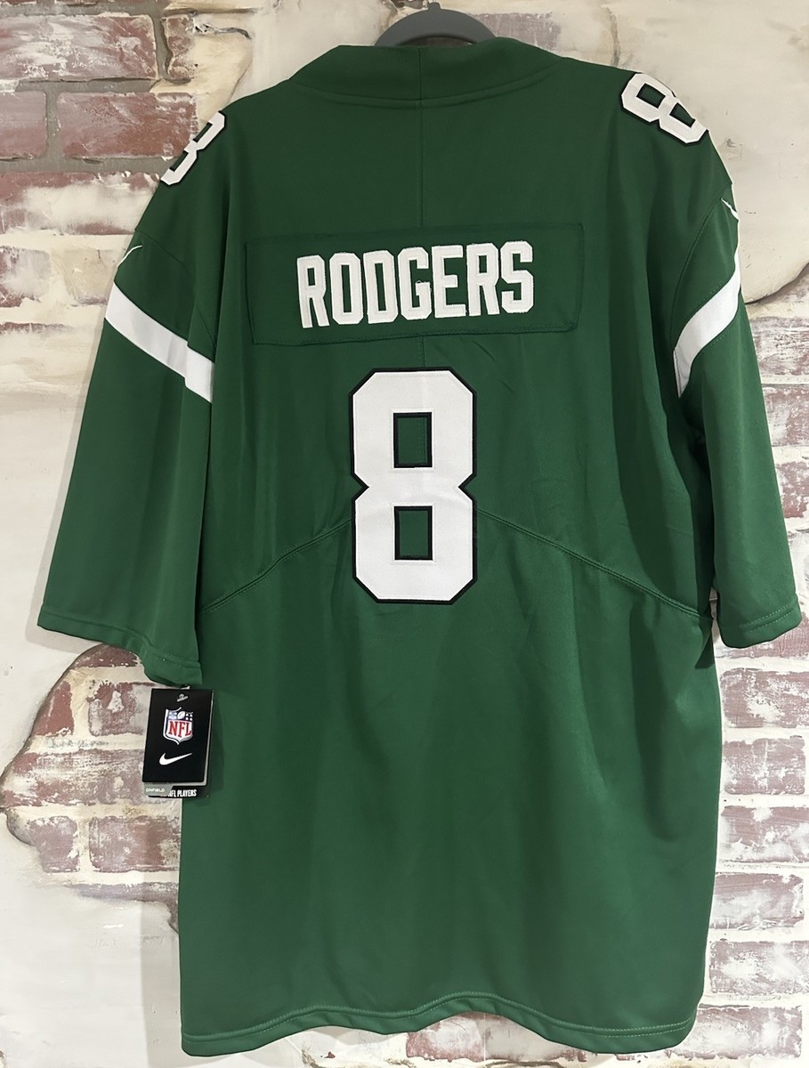 Aaron Rodgers Nike New York Jets Jersey- Men's Medium | eBay