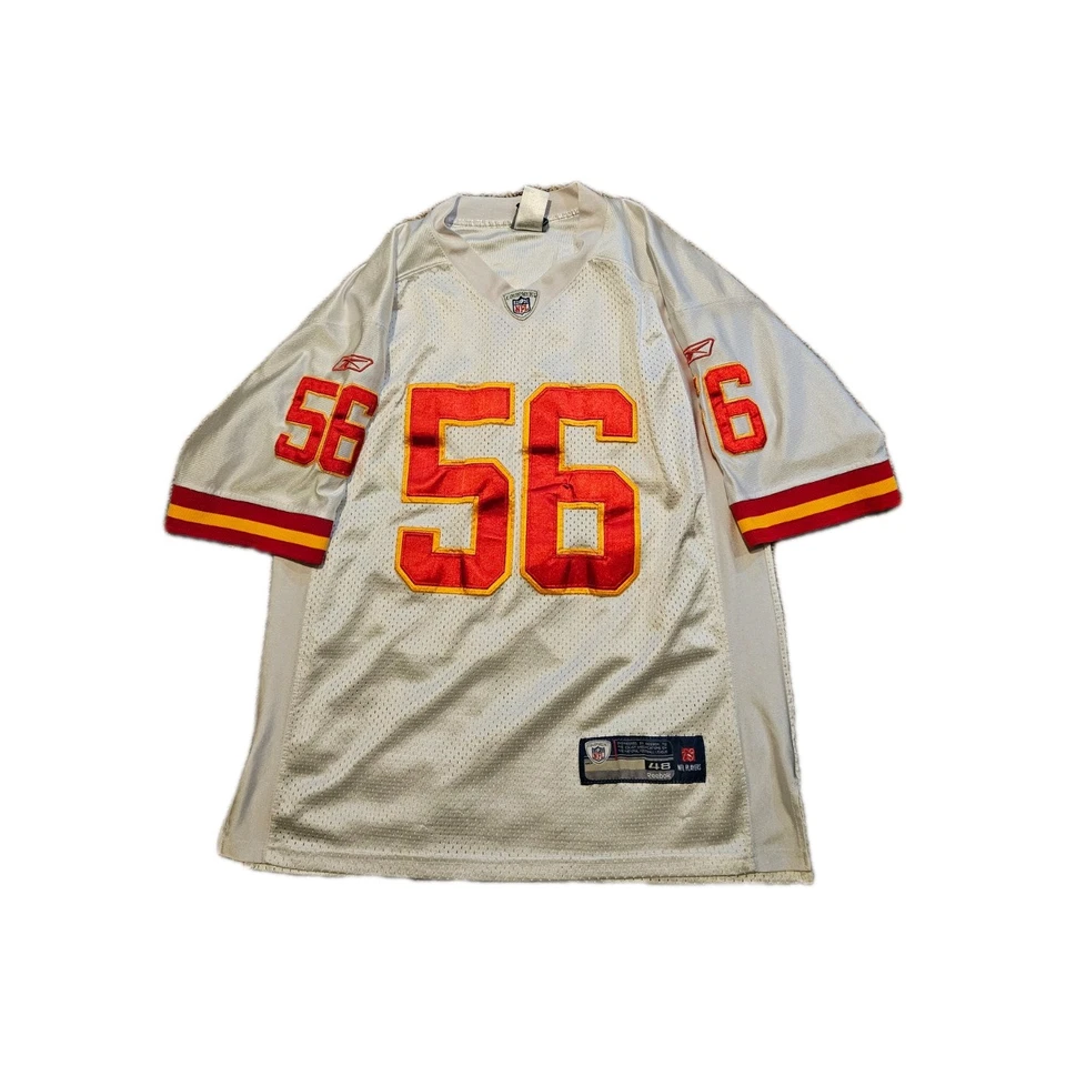 Футболка Kansas City Chiefs Reebok Derrick Johnson No56 белая NFL размер 48 - Изображение 2 из 4