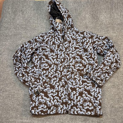 Bonfire Chroma Fusion Jacket Mens Large Brown Hooded Insulated Ski Snowboard