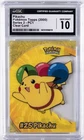 2000 POKÉMON TOPPS SERIES 2 CLEAR CARD #PC1 PIKACHU CGC 10 GEM MINT