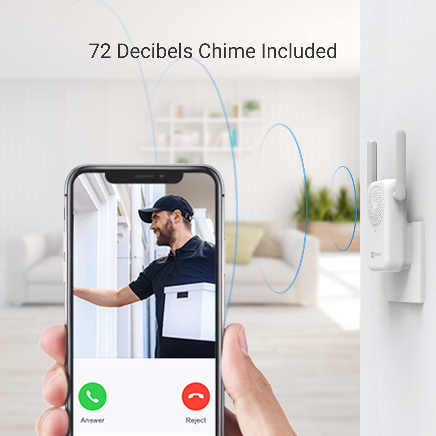 EZVIZ DB1 Pro 5MP Wired Smart Video Doorbell with AI Detection 2way