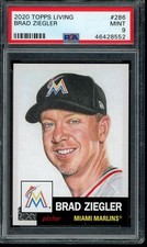 2020 Topps Living Set #286 Brad Ziegler PSA 9 Mint Card 46428552