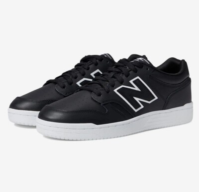 Men New Balance 480 Low Lifestyle Casual Shoes Sneakers Black/White BB480LBT