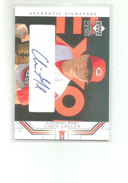 2002 UPPER DECK PROSPECT PREMIERES #94 CHRIS GRULER    AUTO