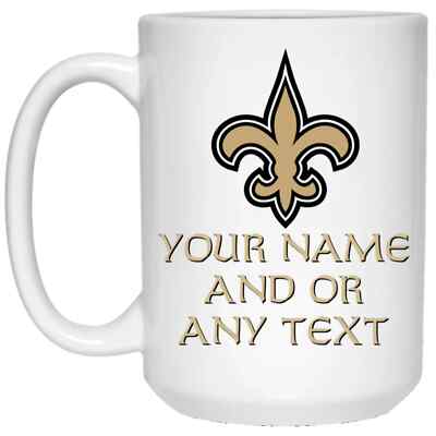 Custom Personalized New Orleans Saints White 15 oz Ceramic Coffee Mug ...