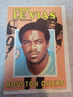 Jerry LeVias 1971 Topps Posters Houston Oilers 