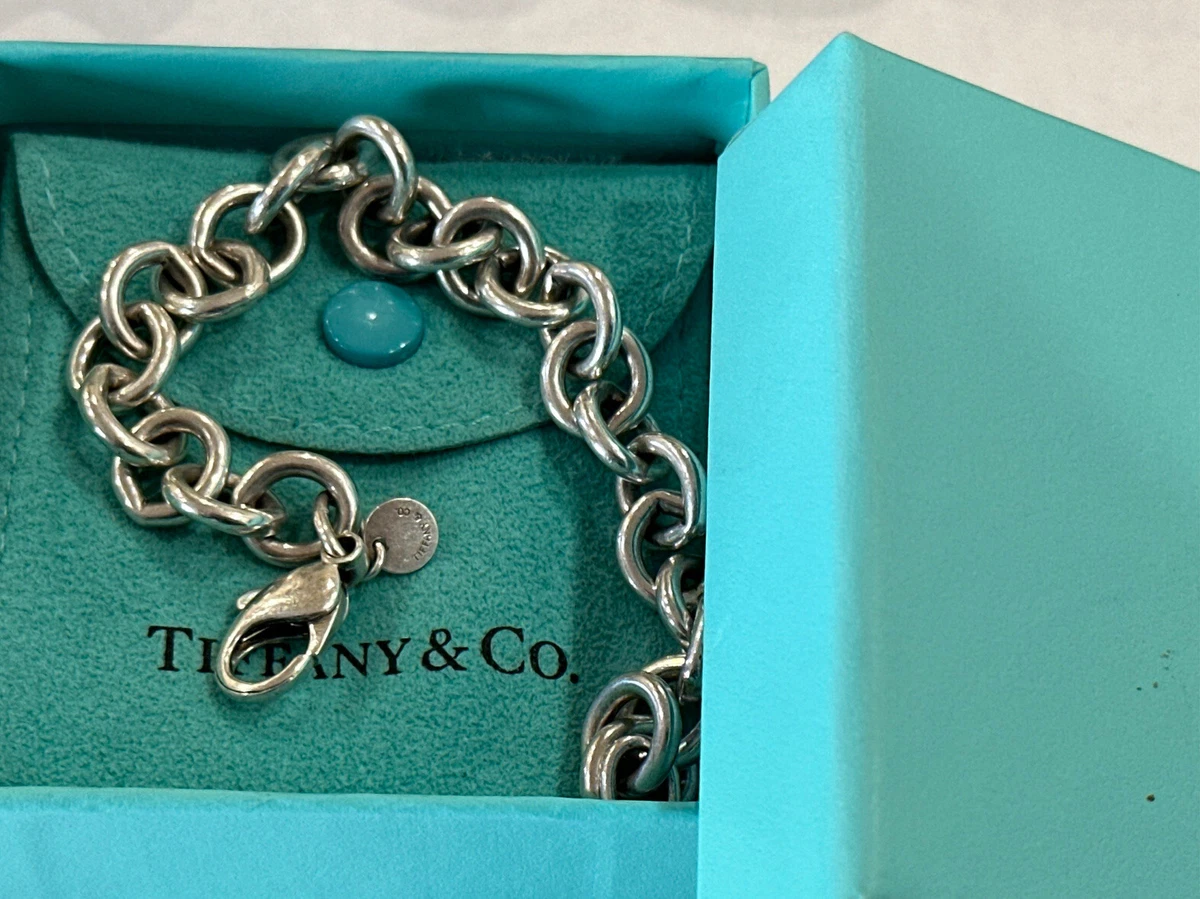 AUTHENTIC TIFFANY CO TAG STERLING SILVER 7. 3 4 BRACELET