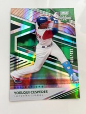 YOELQUI CESPEDES 2020 Panini Elite Extra Edition Baseball GREEN Foil #'d/499
