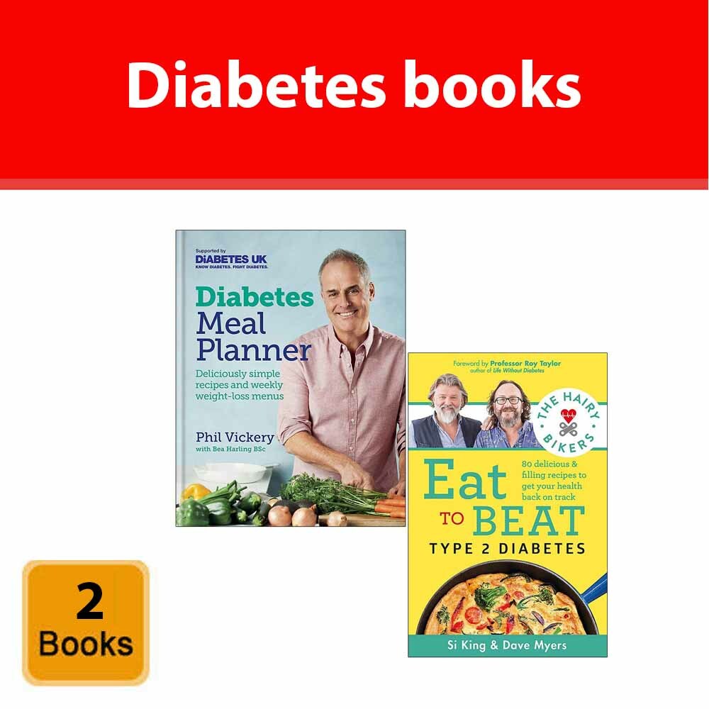 Diabetes Meal Planner, Hairy Bikers Eat to Beat Type 2 Diabetes 2 Books Set