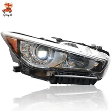 LED Headlight Head Lamp W/o AFS Right Passenger Side For 2014-2017 Infiniti Q50